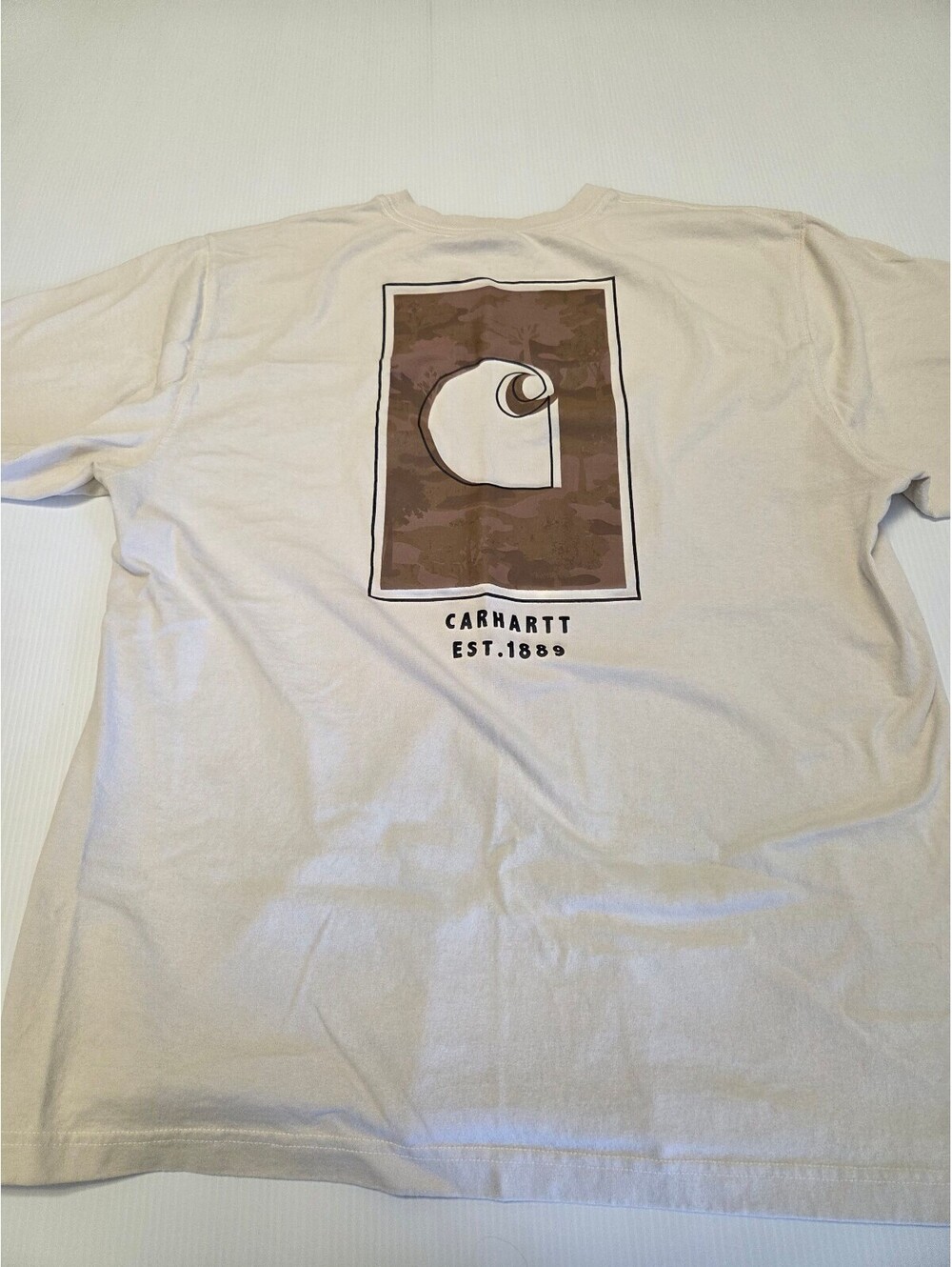 Carhartt Men's Loose Fit Beige Pocket T-Shirt, Size Large